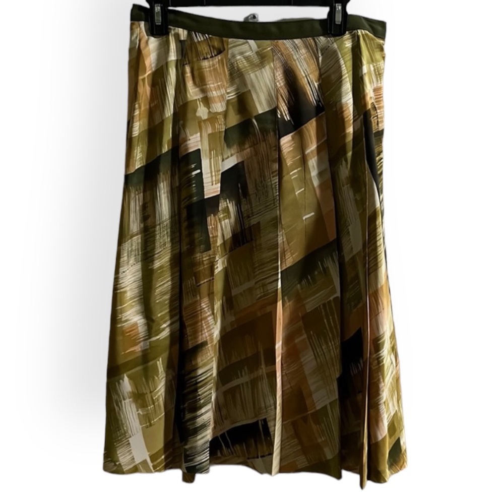 Anne Klein Womens Abstract Patterned Midi skirt size 8